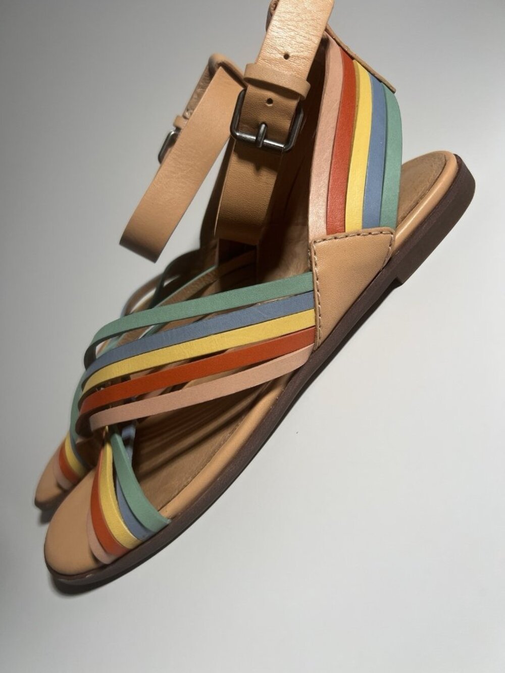 Madewell Strappy Leather Sandals Multicolor Women’s Size 6.5 - Picture 11 of 14